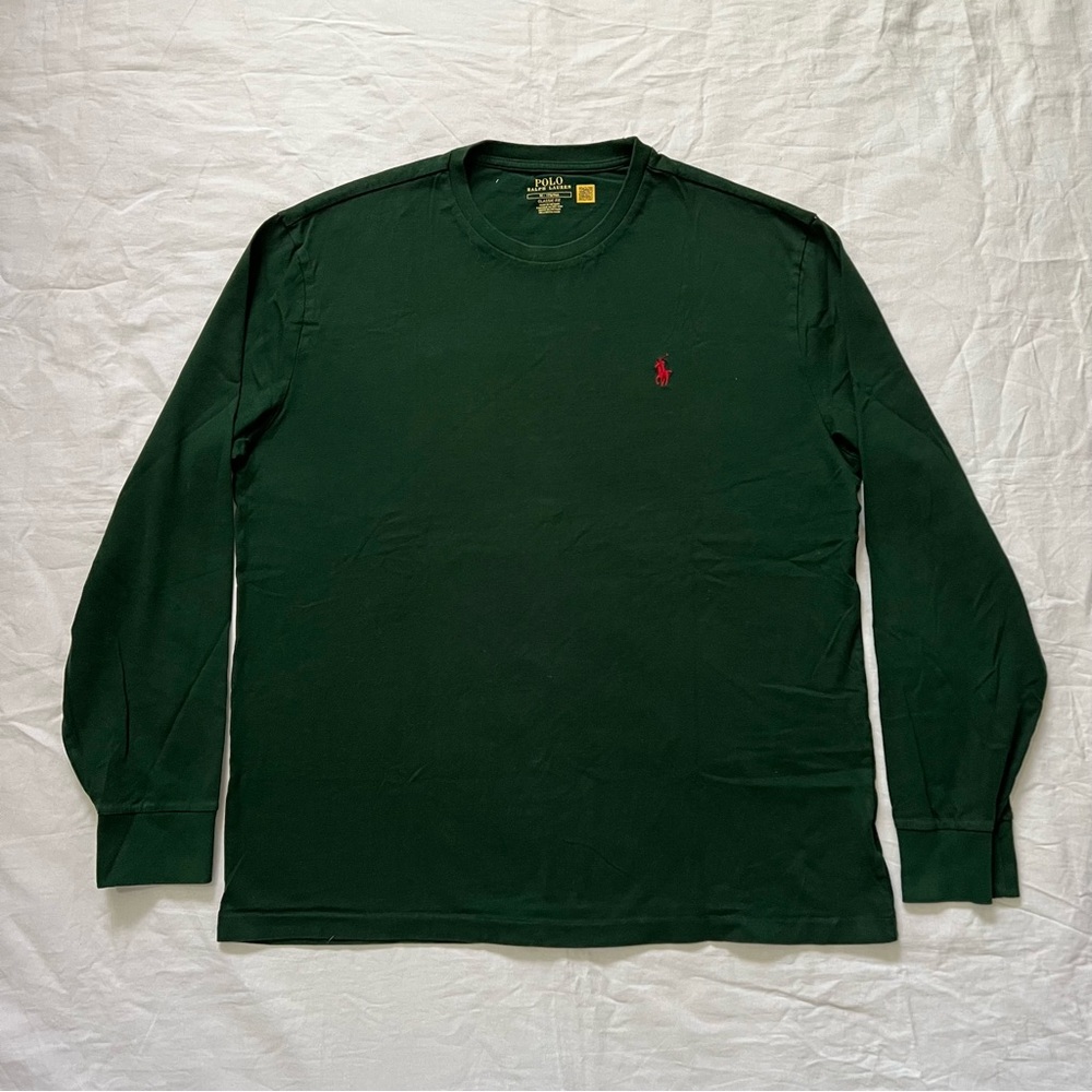 Polo by Ralph Lauren Green Long Sleeve Tee